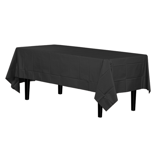 Black Plastic Tablecover 54" X 108" Case Of 96
