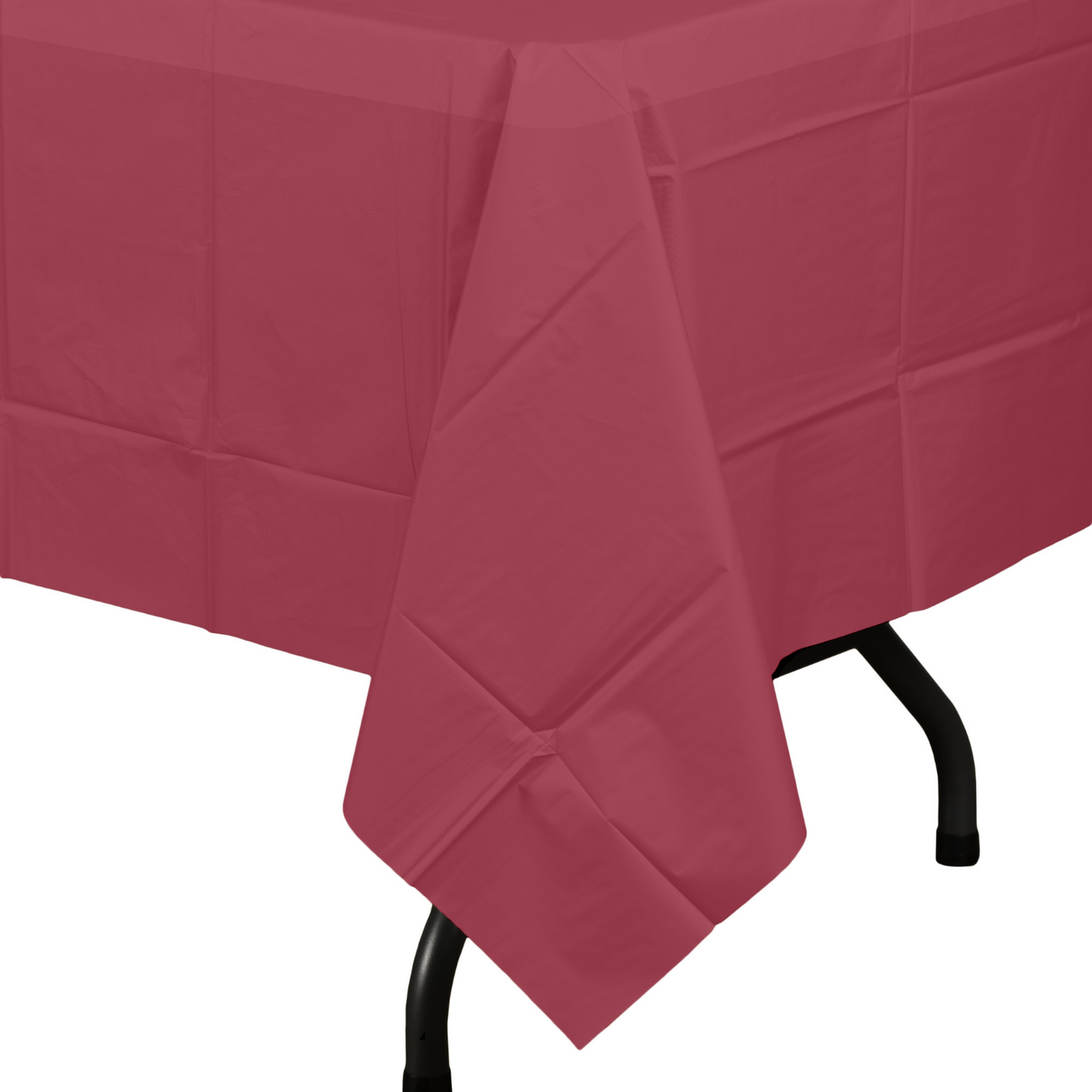 Burgundy Plastic Tablecover 54" X 108" Case Of 96