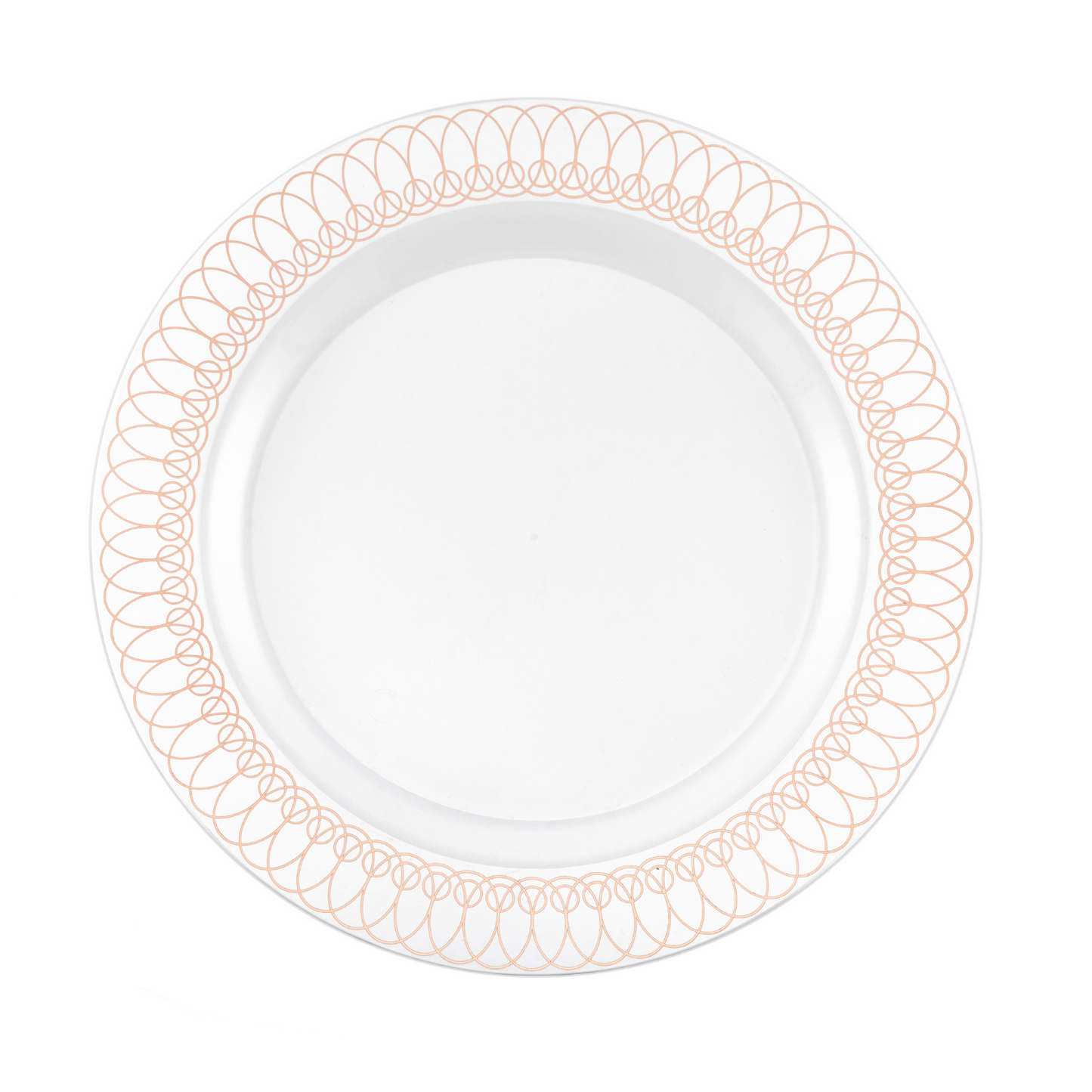 Case of 12 - 10.25" Rose Gold Ovals Premium Plates - 10 ct.