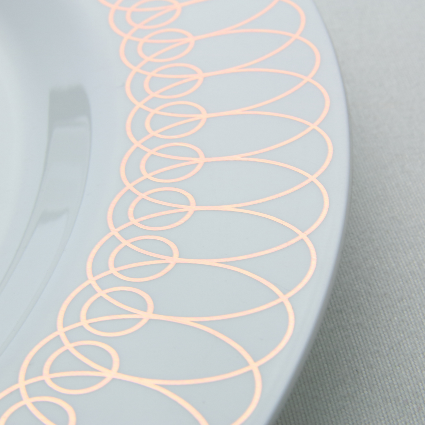 Case of 12 - 10.25" Rose Gold Ovals Premium Plates - 10 ct.