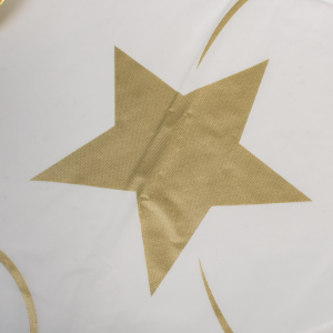 48 Pack 84" Round Gold Star Tablecovers