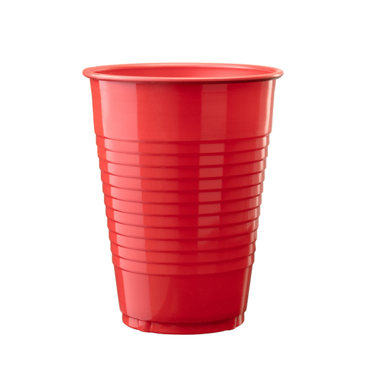 Case of 12 - 12 oz. Plastic Cups 50 ct. - Red