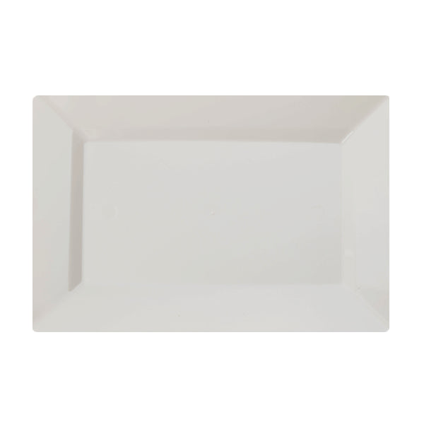 Case of 12 - 9.5" Ivory Rectangular Plate - 10 ct.