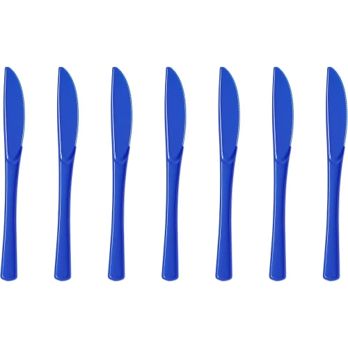 Heavy Duty Dark Blue Plastic Knives - 50 Ct.