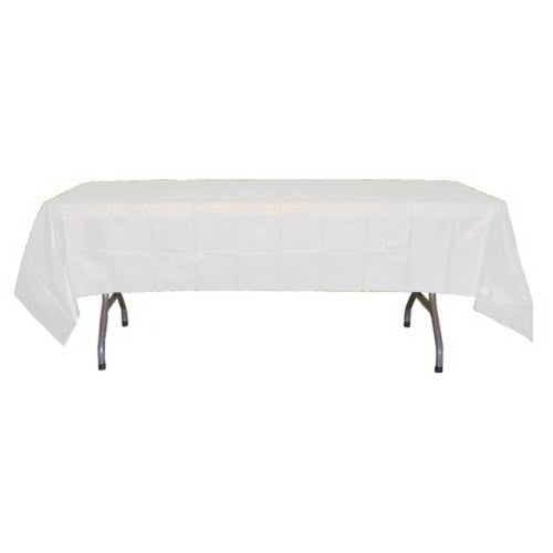 White Plastic Table Cover