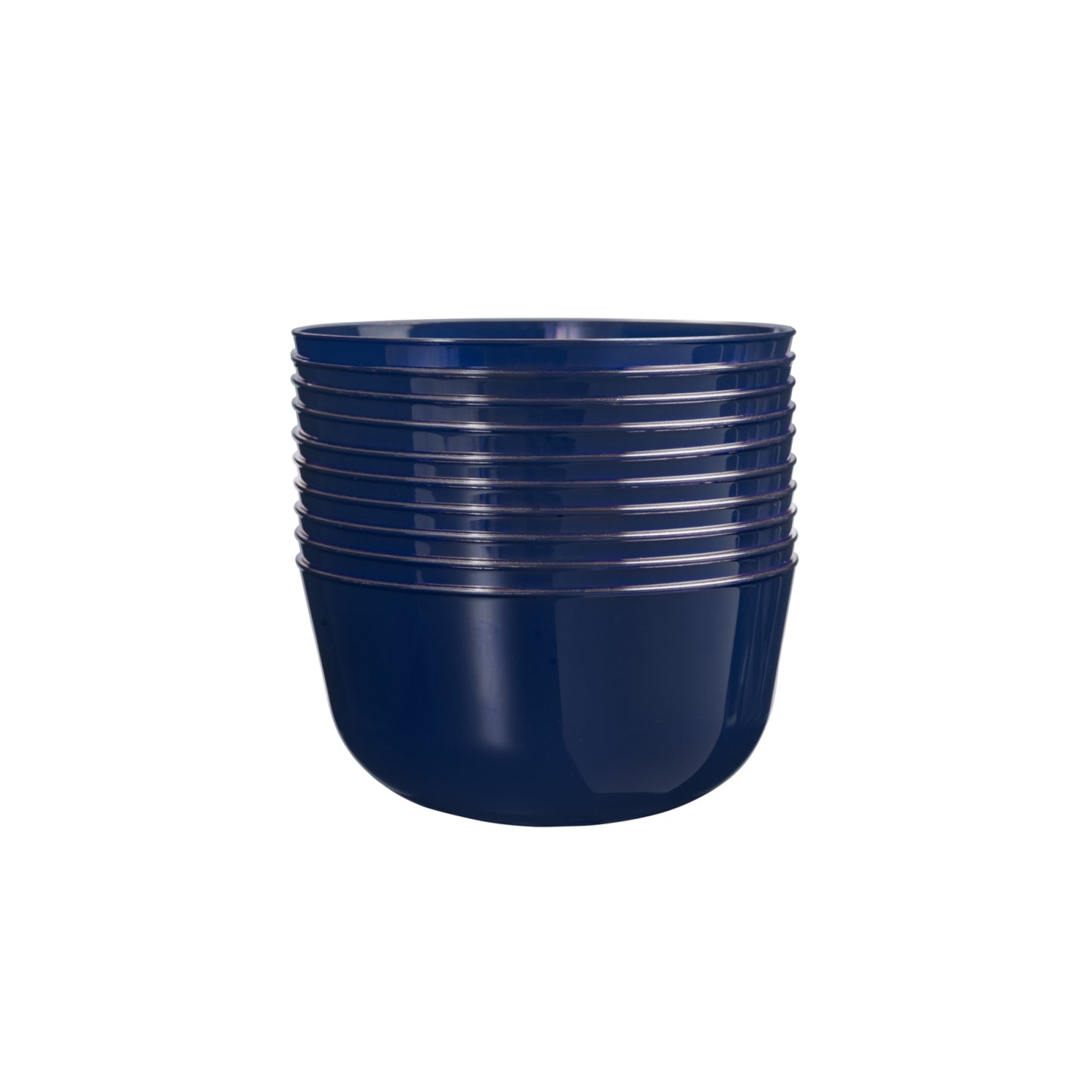 Classic Navy Design Plastic Bowls - 10 Ct.