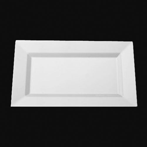 Case of 12 - 9.5" White Rectangular Plate - 10 ct.