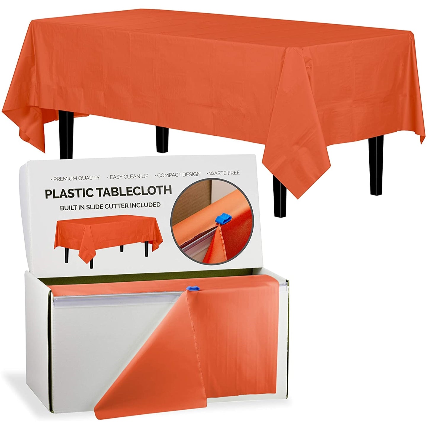 54" X 100' Select A Size Table Cover - Orange