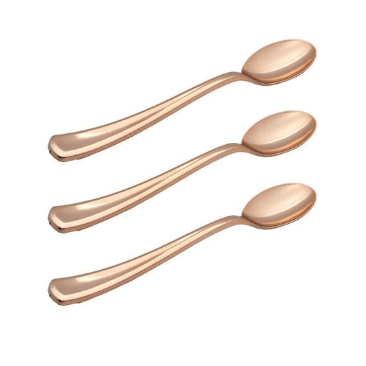 Exquisite Classic Rose Gold Plastic Spoons - 20 Ct.