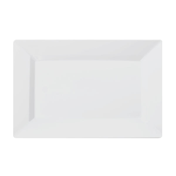 Case of 12 - 9.5" White Rectangular Plate - 10 ct.