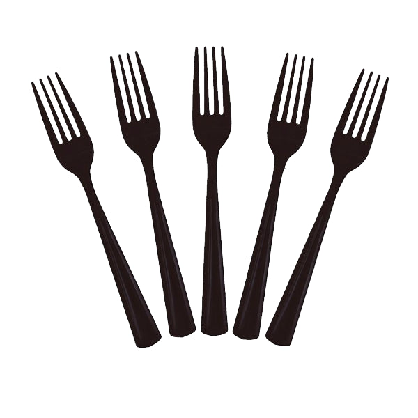 Heavy Duty Black Plastic Forks - 50 Ct.