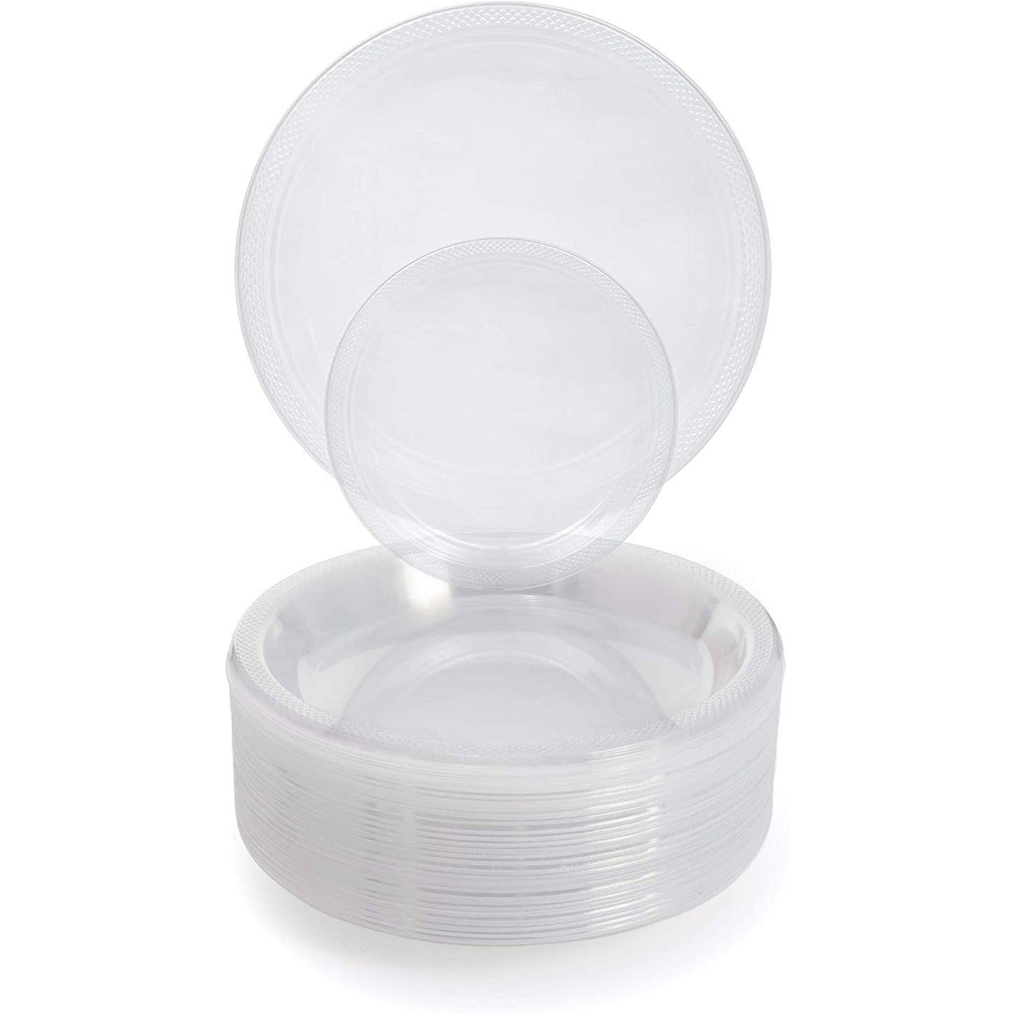 10 In. Clear Plastic Plates - 50 Ct.