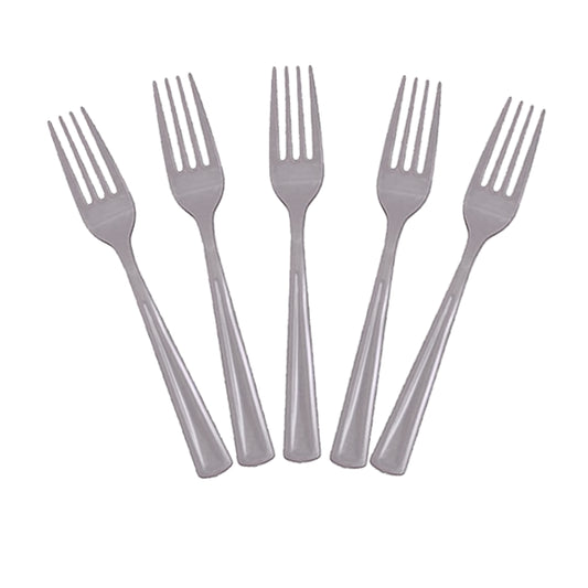 Case of 24 - Plastic Forks 50 ct. - Silver