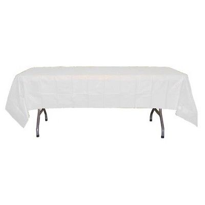 White Plastic Table Cover 54" X 108" Case Of 96