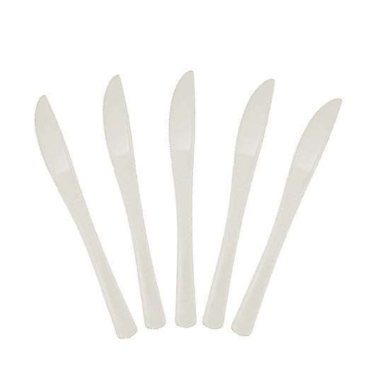 Case of 24 - Plastic Knives 50 ct. - Ivory