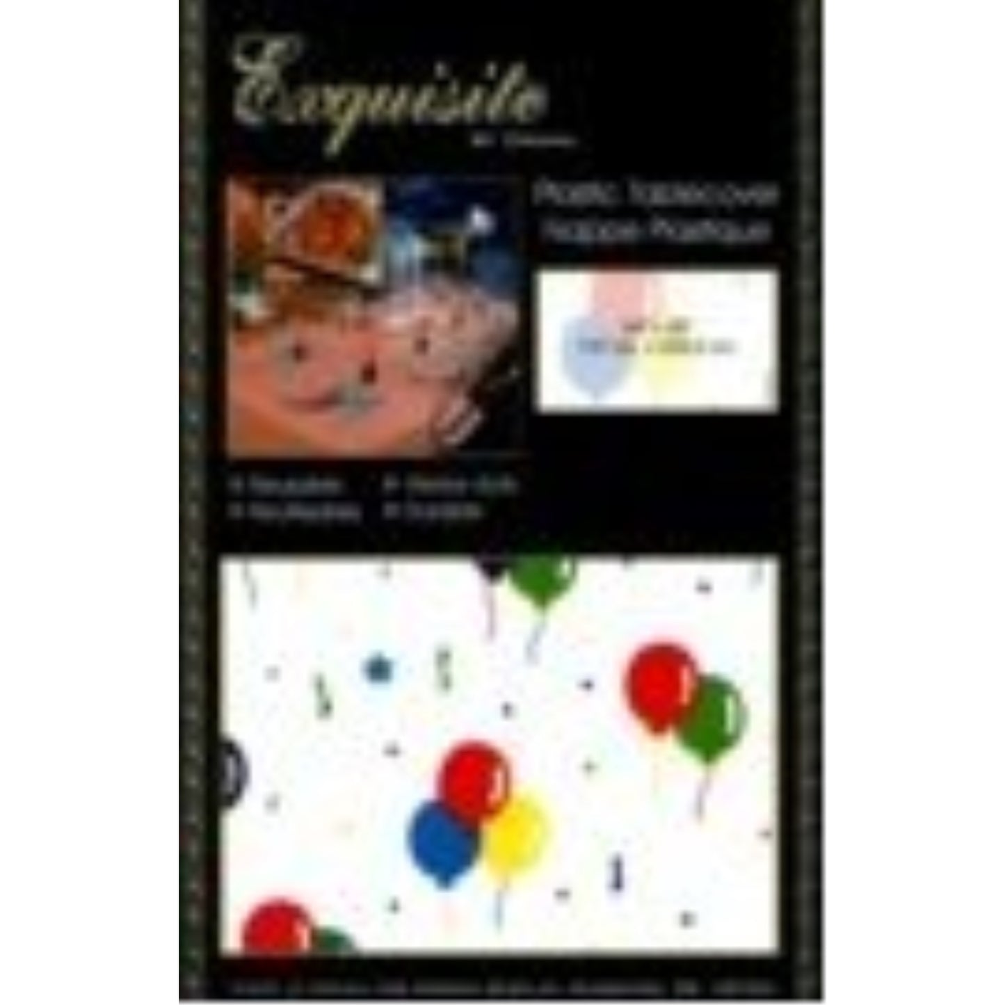 Balloon Print Plastic Table Cover