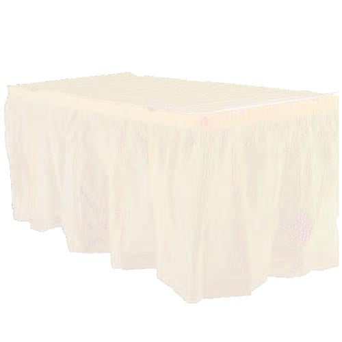 Ivory Plastic Table Skirt