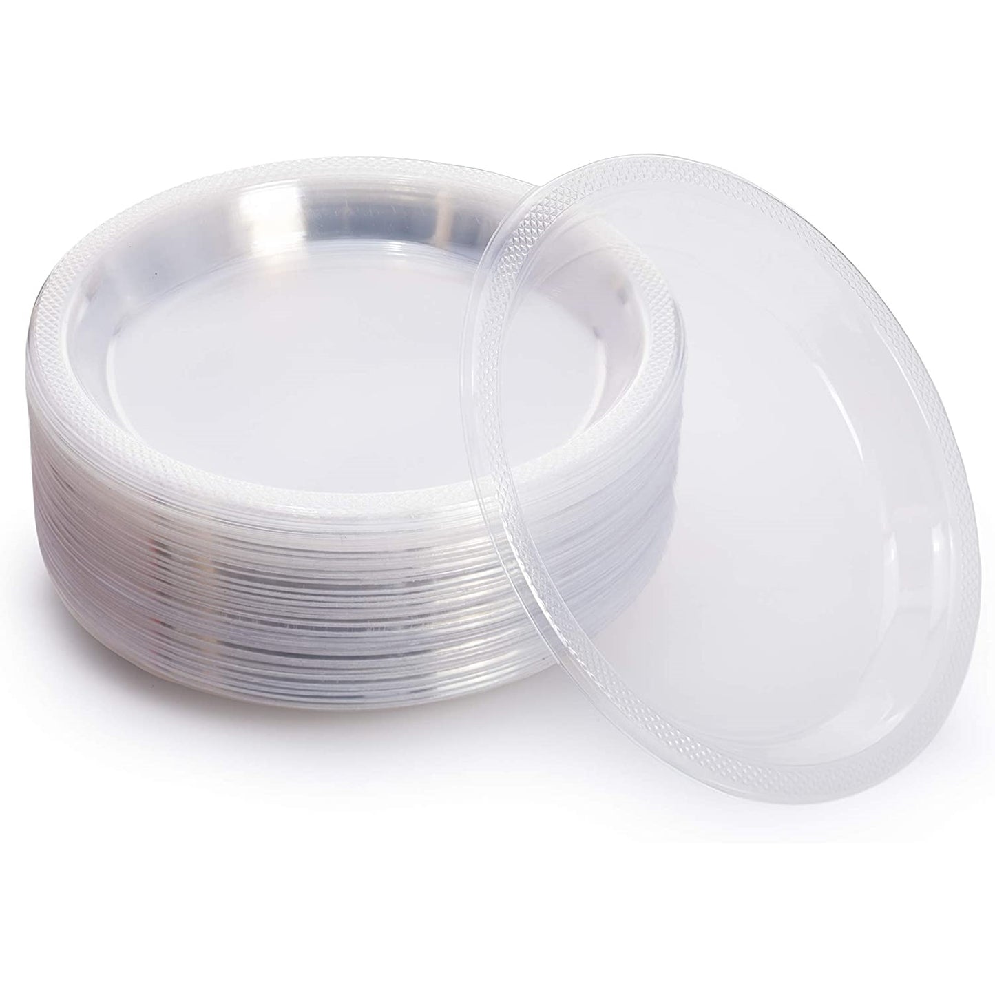 10 In. Clear Plastic Plates - 50 Ct.