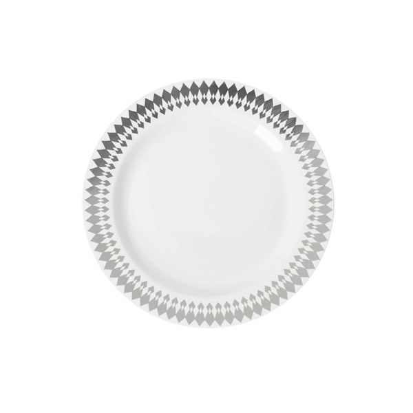 Case of 12 - 7.5" Silver Brilliance Premium Plates - 10 ct.