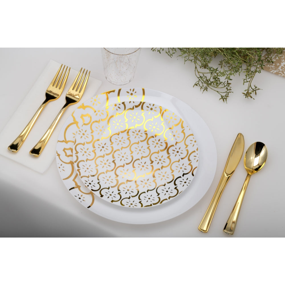 Case of 12 - 8" Moroccan Design Plastic Plates (10)