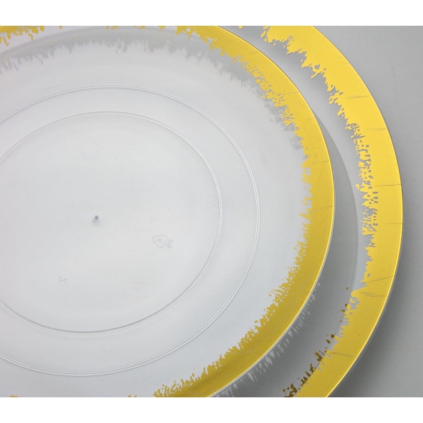 Case of 12 - 10" Gold Scratched Design Plastic Plates (10)