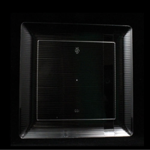 7.5 In. Clear Zen Design Plates - 10 Ct.