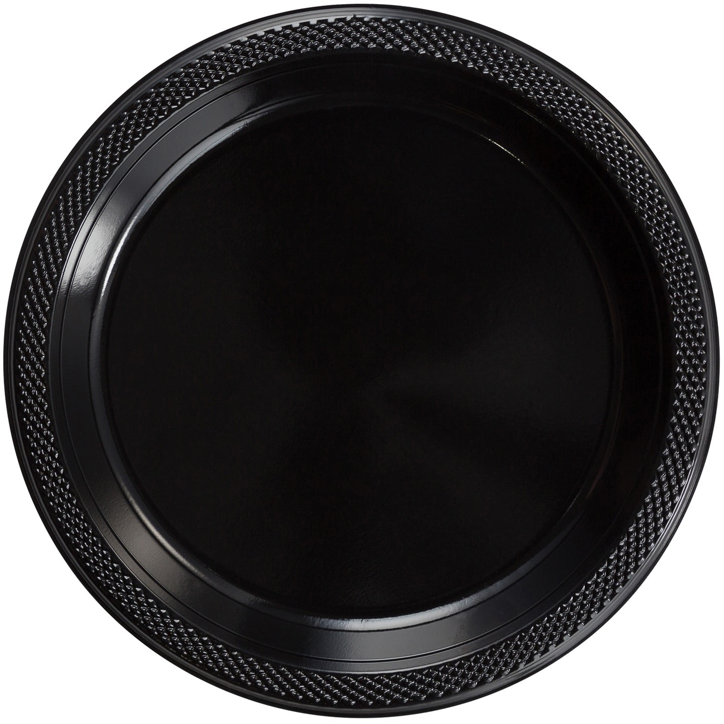 Case of 12 - 10" Plastic Plates 50 ct. - Black