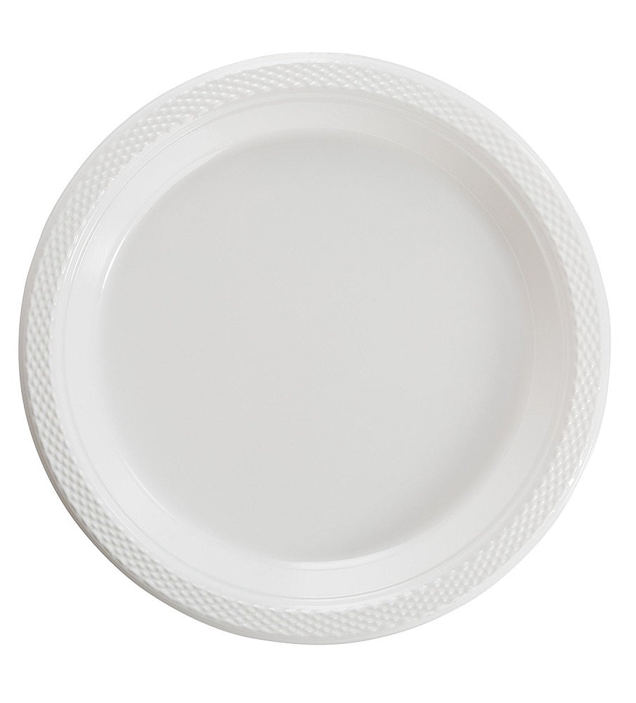 7 In. White Plastic Plates - 50 Ct.