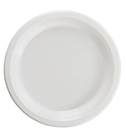 7 In. White Plastic Plates - 50 Ct.