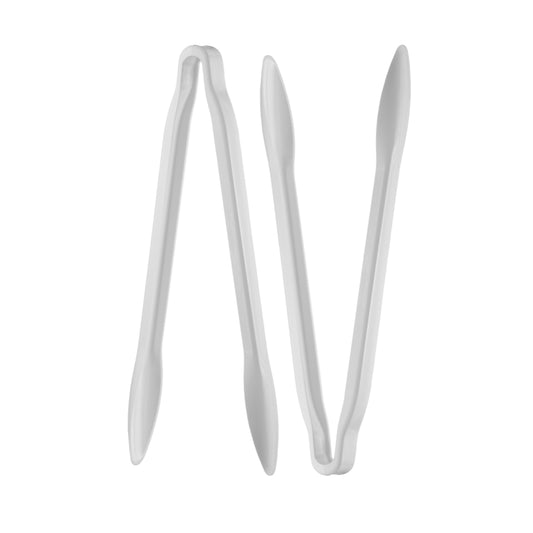 White Plastic Salad Tongs - 2 Ct.