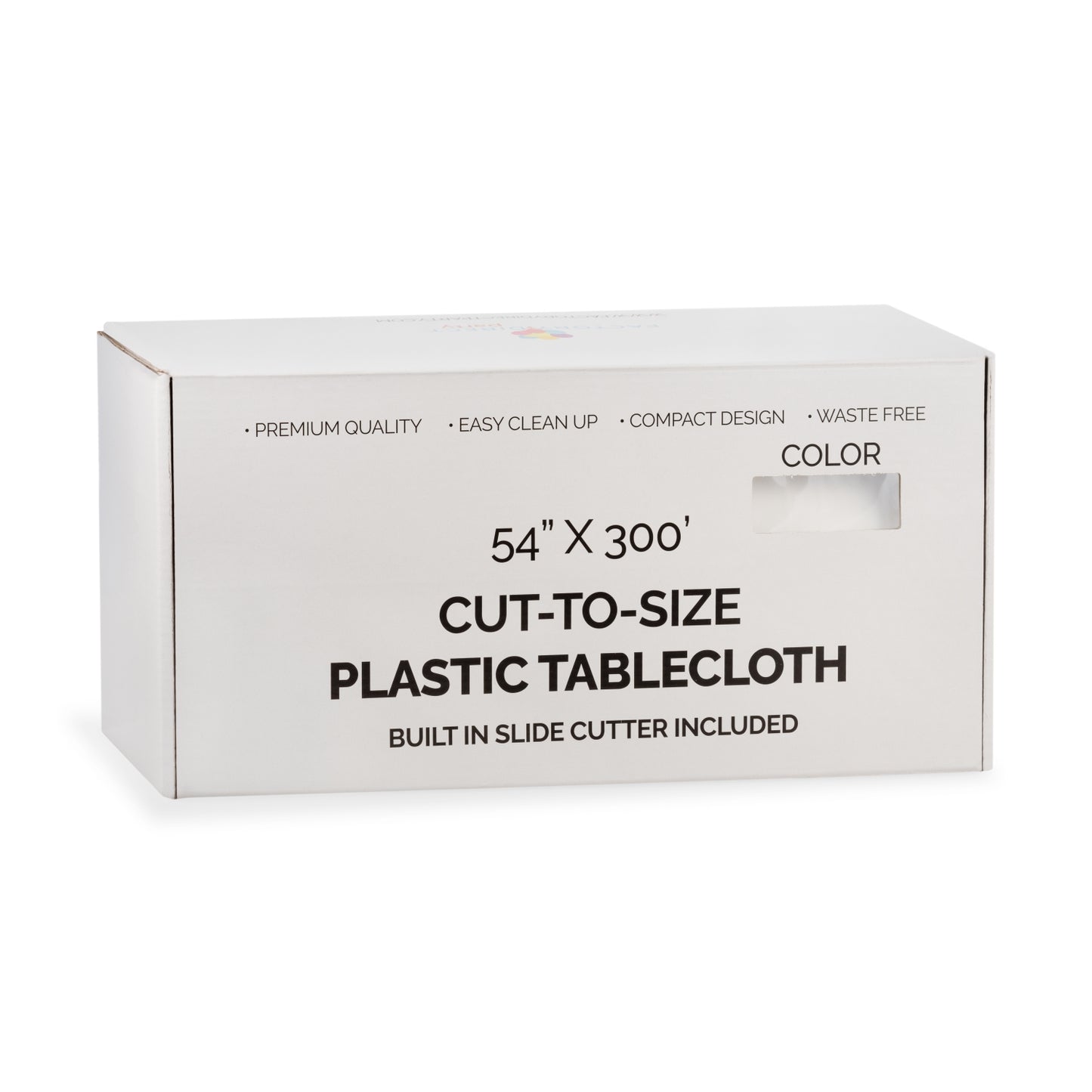 54" X 300' Select A Size Table Cover - White