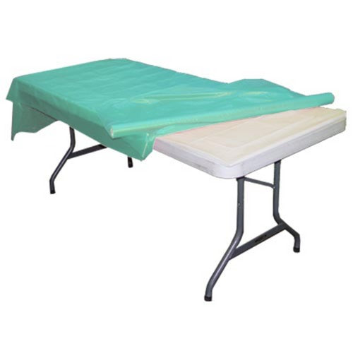 Exquisite Premium Quality Plastic Table Cover Banquet Roll, 40 in X 100 ft - Aqua
