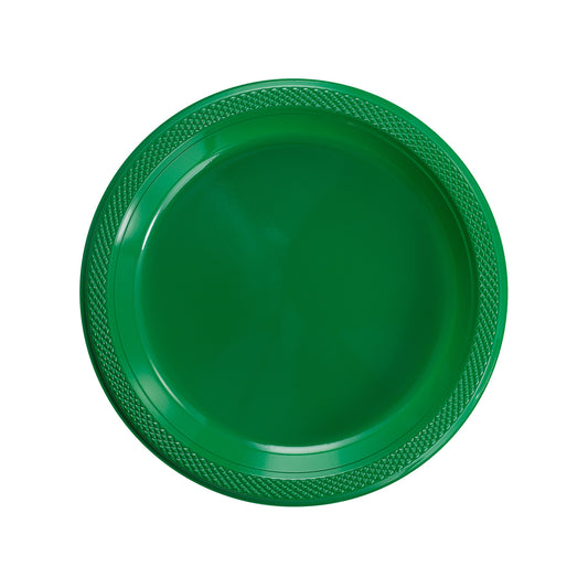 7 In. Emerald Green Plastic Plates - 50 Ct.