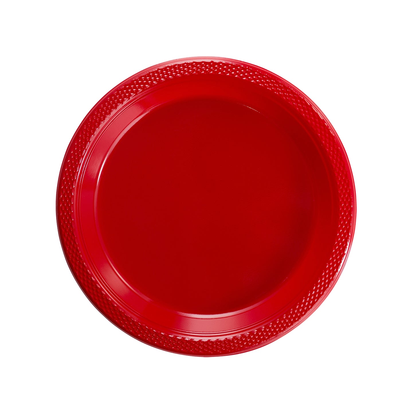 Case of 12 - 7" Plastic Plates 50 ct. - Red