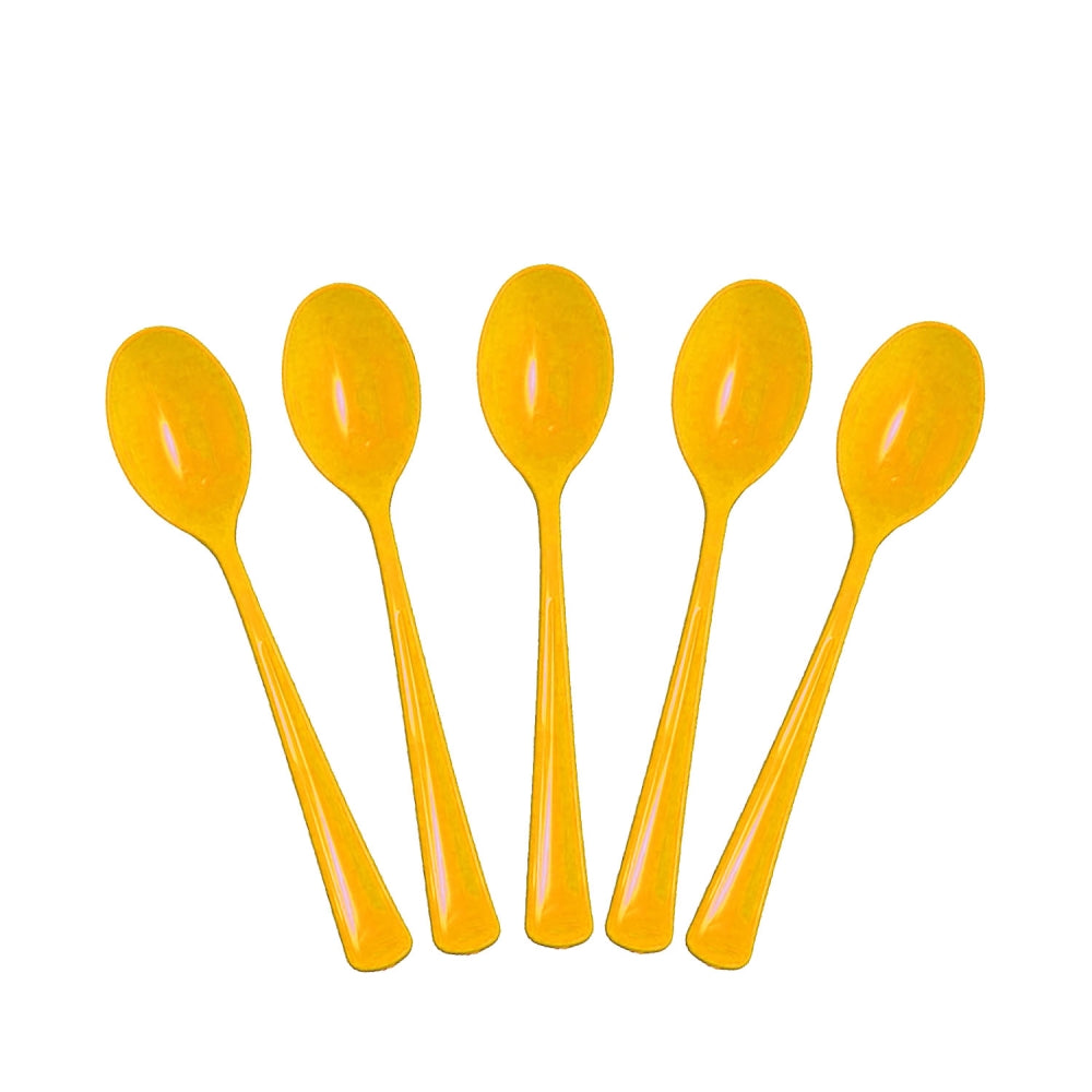 Heavy Duty Yellow Plastic Spoons - 50 Ct.