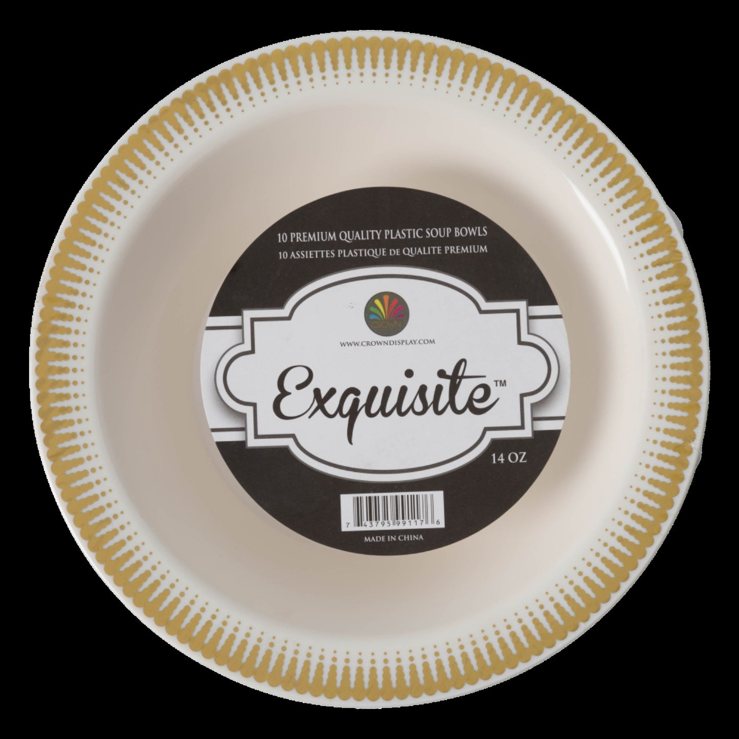 Case of 12 - 7.5" Gold Radial Premium Plates - 10 ct.