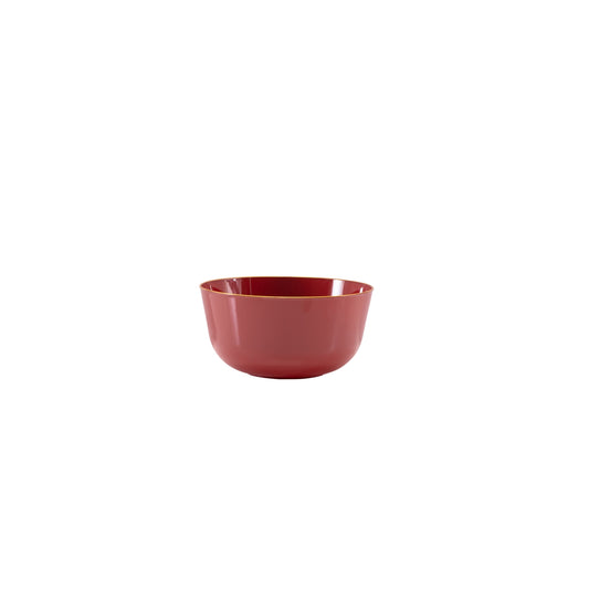 Case of 12 - Classic Burgundy Design Plastic Bowls - 10 Ct.