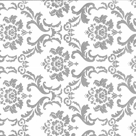 Silver Damask Printed Paper Napkins - 20 Ct. (1440)