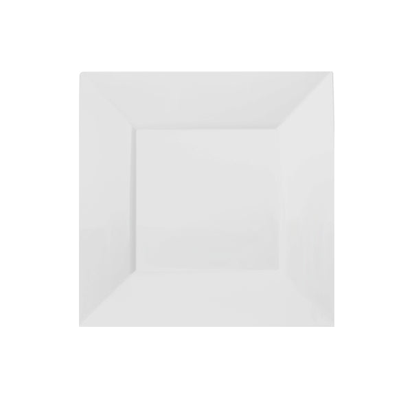 Case of 12 - 6.5" White Square Plates - 10 ct.