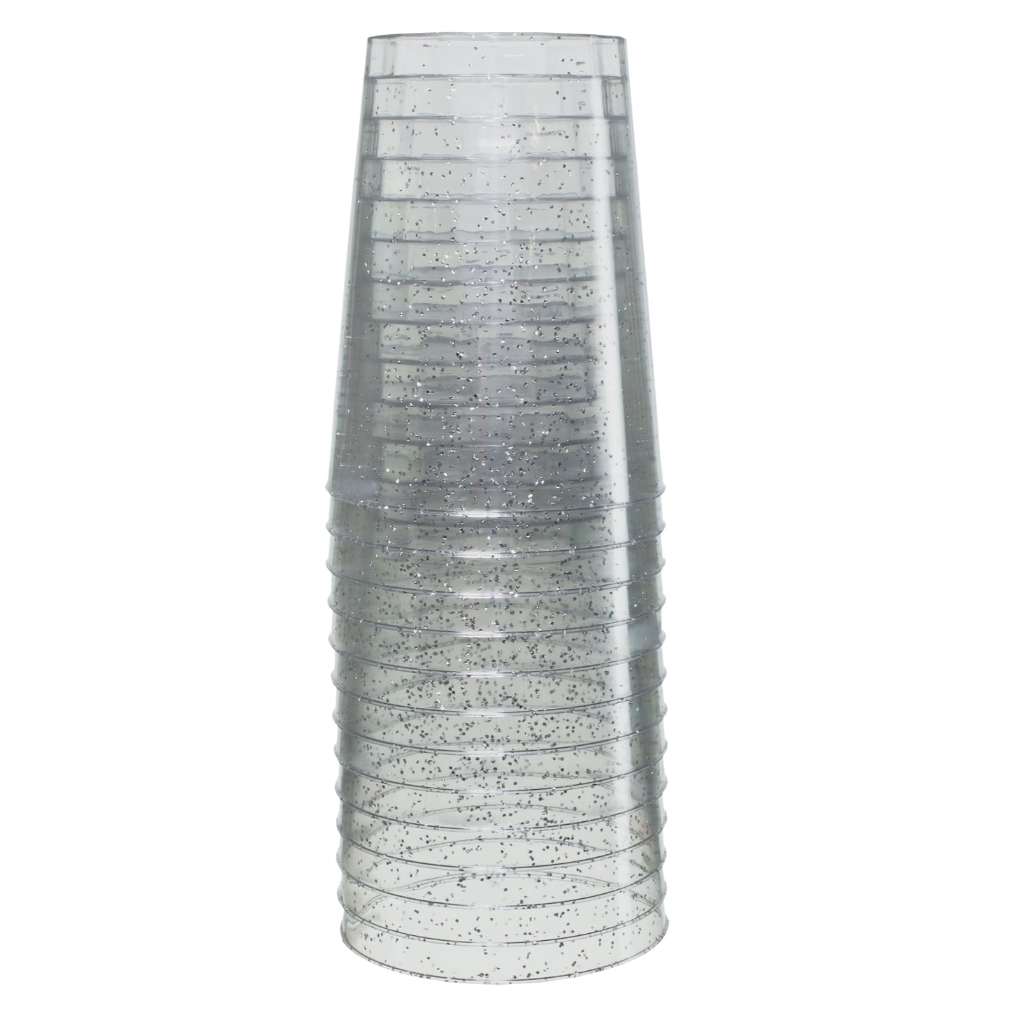10 Oz. Silver Sparkle Plastic Tumblers - 20 Ct.