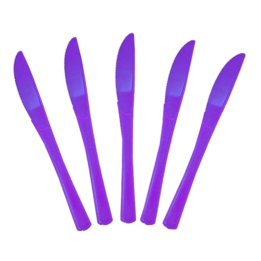 Case of 24 - Plastic Knives 50 ct. - Purple