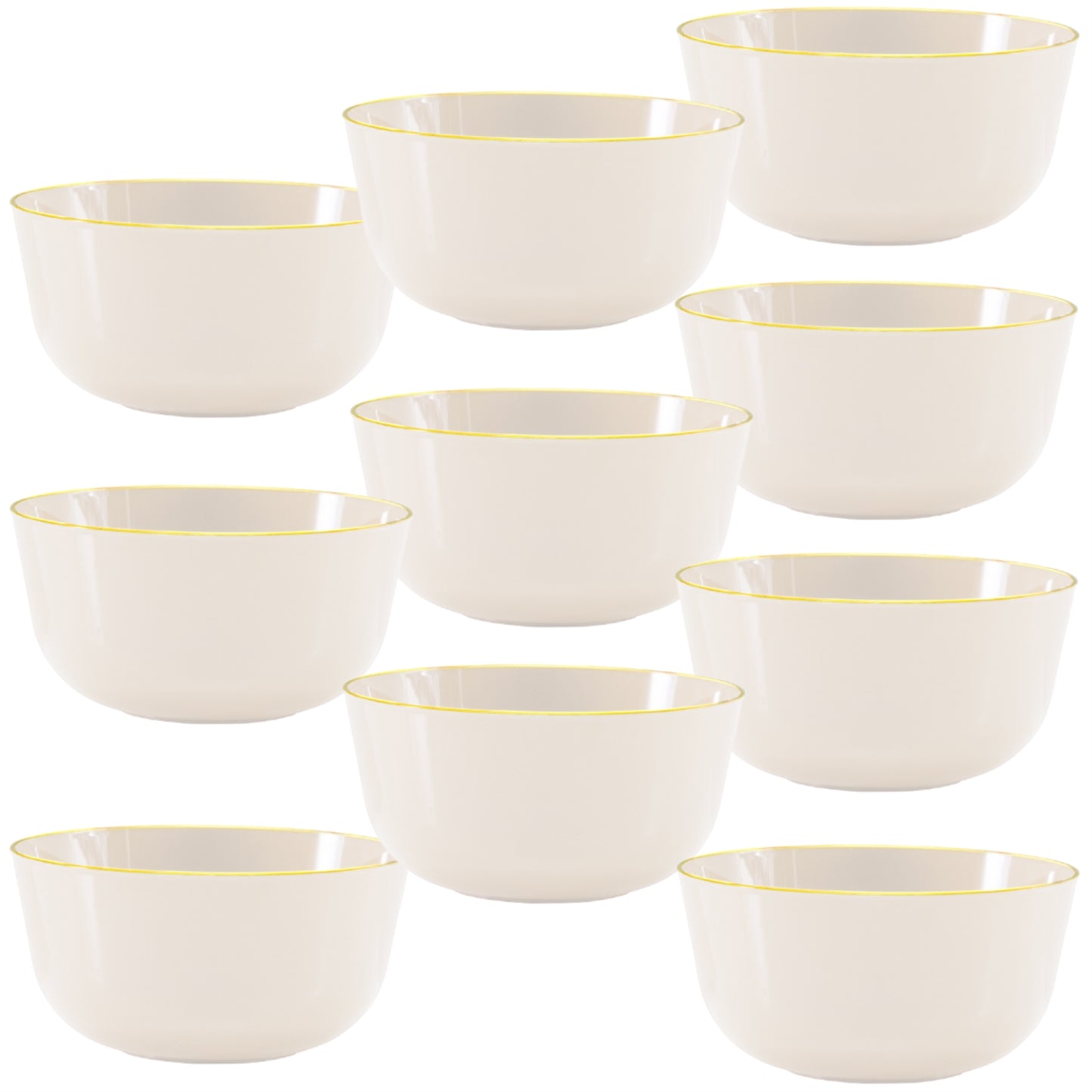 Trend Glass Look Gold Plastic Bowls - 10 Ct.