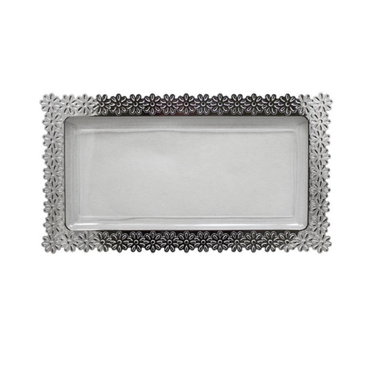 Small Silver Edged Flower Tray - 2 ct. (48)