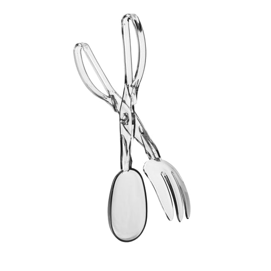 Clear Plastic Deluxe Salad Tongs