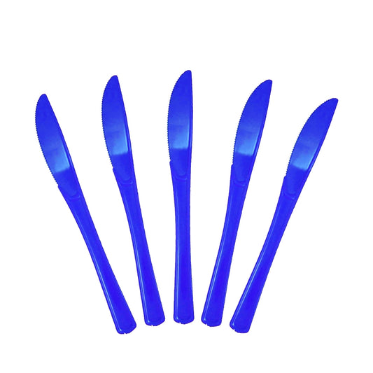 Heavy Duty Dark Blue Plastic Knives - 50 Ct.