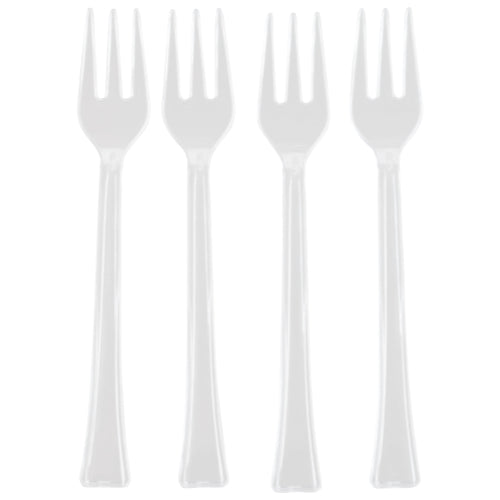 Case of 50 - Clear Plastic Tasting Forks - 48 ct.