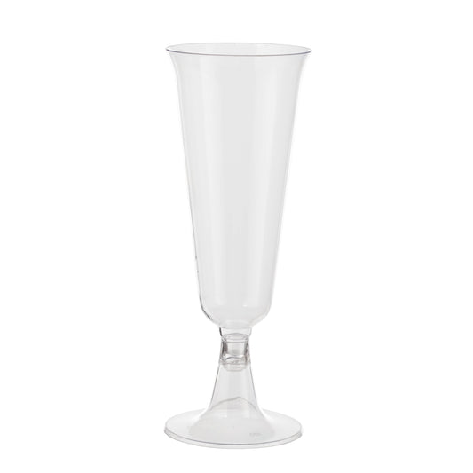 5 Oz. Clear Plastic Flute Glasses - 4 Ct.