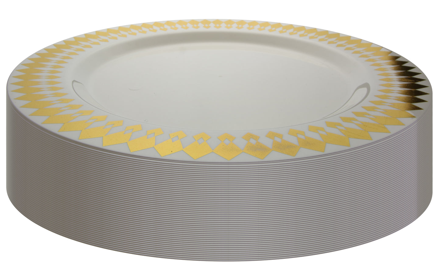 Case of 12 - 9" Gold Droplet Premium Plates - 10 ct.