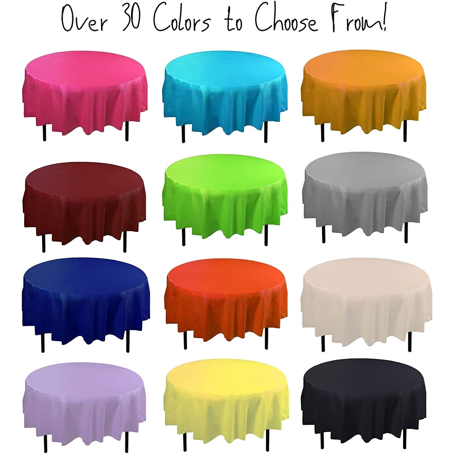 Premium Round Silver Table Cover