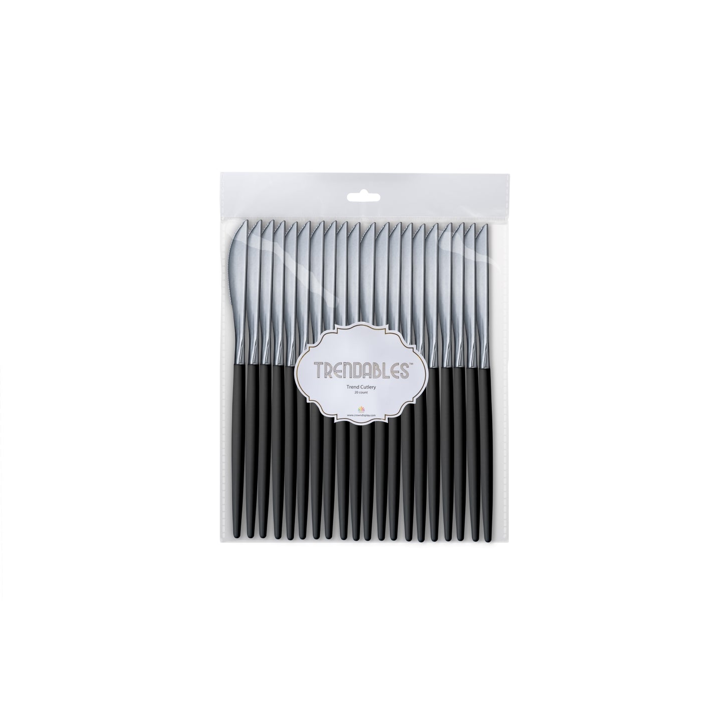 Trendables Knives Black/Silver - 20 Ct.